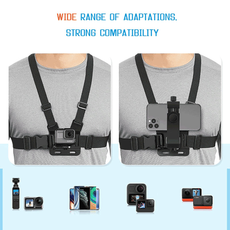 Chest Mount Harness Strap Phone Holder