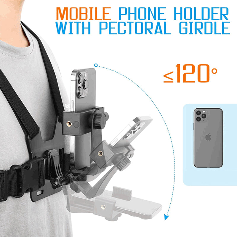 Chest Mount Harness Strap Phone Holder