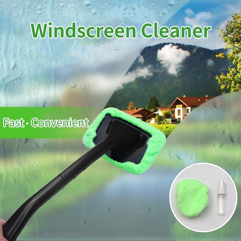 Shinerme™ Windscreen Cleaner, with 2 reusable microfiber hood