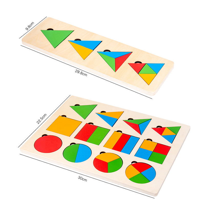 Montessori Wooden Sorting Game with Geometric Shapes