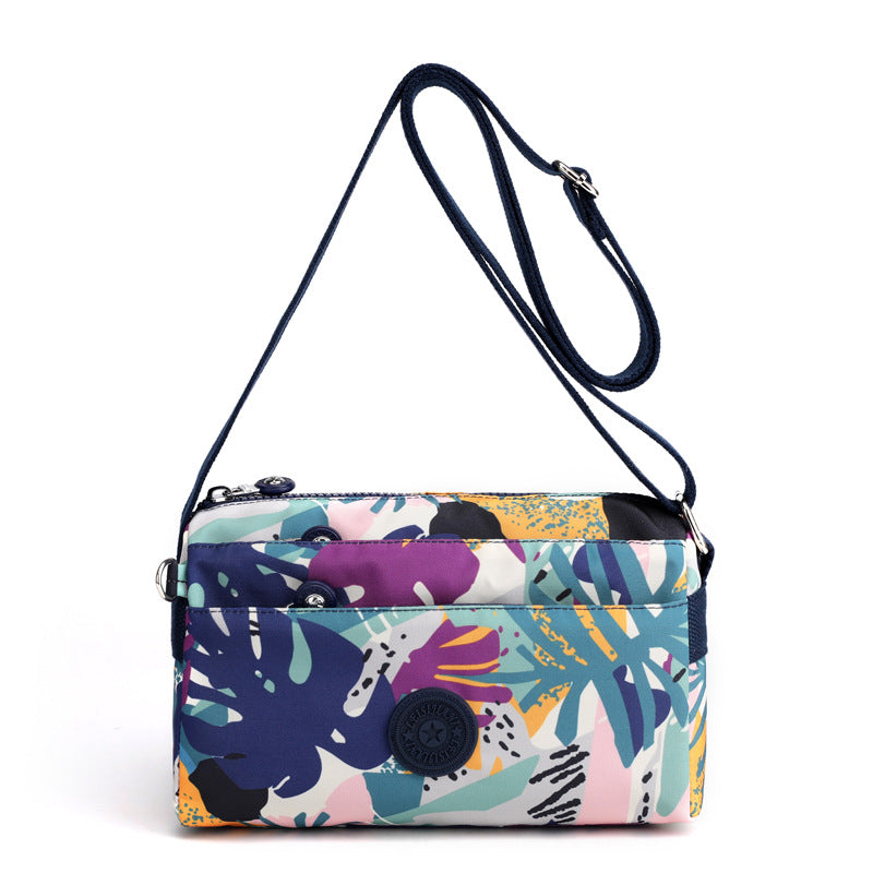Fashion Solid Color Multilayer Shoulder Bag