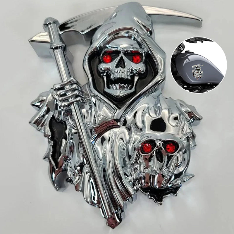 3D Grim Reaper Car Logo